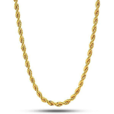 3mm 14K Gold Rope Chain
