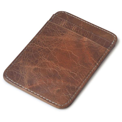 Marbled Leather Card Carrier